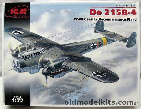 ICM 1/72 Dornier Do-215B-4 - WWII German Reconnaissance Aircraft - France 1940 / Finland July 1941, 72301 plastic model kit
